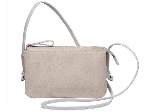 【豊岡鞄 つつむ S3101 サンド】TUTUMU スェードお散歩WALLET ショルダーバッグ